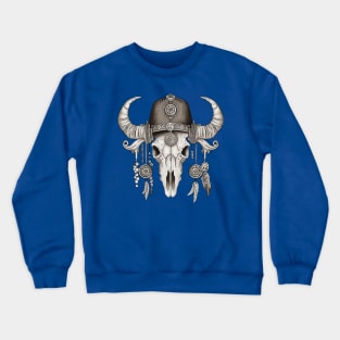 Buffalo skull wild west Crewneck Sweatshirt